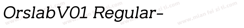 OrslabV01 Regular字体转换